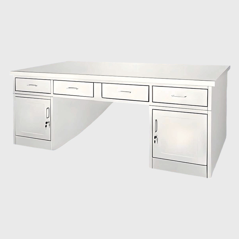 Ziekenhuiswerkbank van roestvrij staal met laden